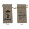 Blue Pirate Large Burlap Gift Bag - Front & Back (Personalized)