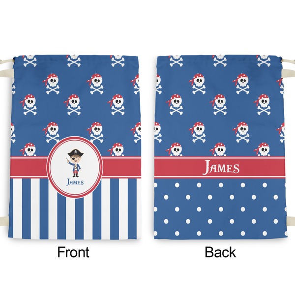 Blue Pirate Large Laundry Bag - Front & Back View