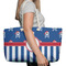 Blue Pirate Large Rope Tote Bag - In Context View
