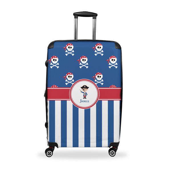 Custom Blue Pirate Suitcase - 28" Large - Checked w/ Name or Text