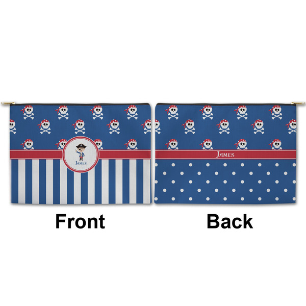 Blue Pirate Large Zipper Pouch Approval (Front and Back)