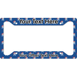 Blue Pirate License Plate Frame (Personalized)