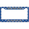 Blue Pirate License Plate Frame Wide