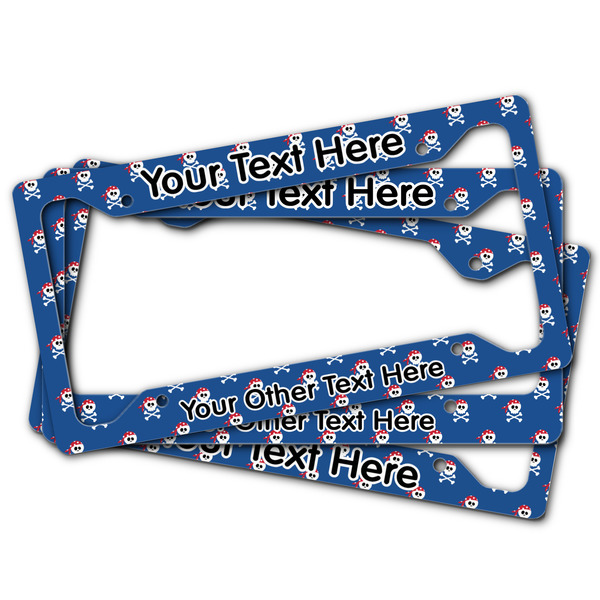 Blue Pirate License Plate Frames - (PARENT MAIN)