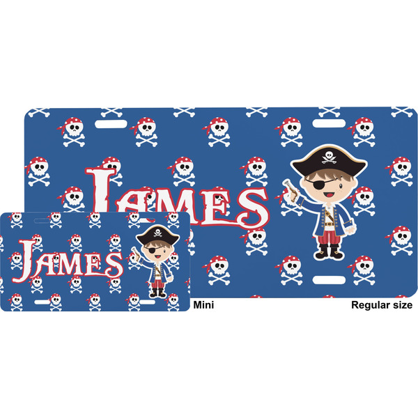 Blue Pirate License Plate (Sizes)