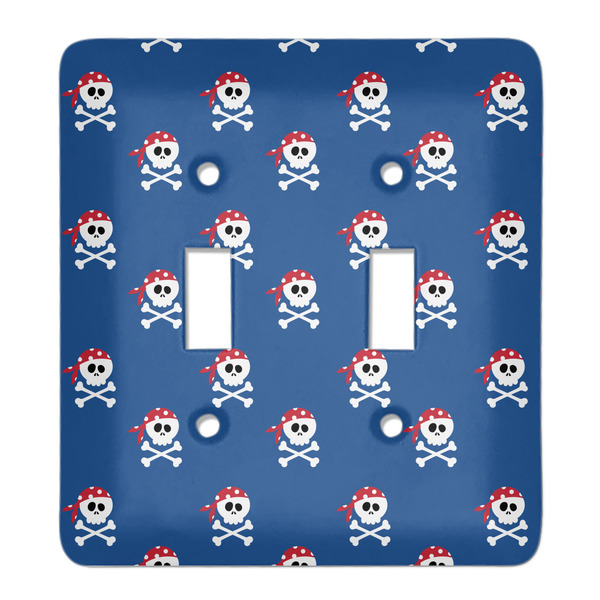 Custom Blue Pirate Light Switch Cover (2 Toggle Plate)