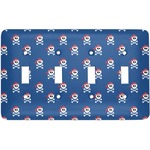 Blue Pirate Light Switch Cover (4 Toggle Plate)