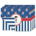 Blue Pirate Linen Placemat w/ Name or Text