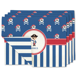 Blue Pirate Linen Placemat w/ Name or Text