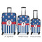 Blue Pirate Luggage Bags all sizes - With Handle