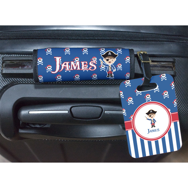 Blue Pirate Luggage Wrap & Tag