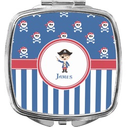 Blue Pirate Compact Makeup Mirror (Personalized)