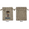 Blue Pirate Medium Burlap Gift Bag - Front Approval