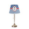 Blue Pirate Poly Film Empire Lampshade - On Stand