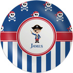 Blue Pirate Melamine Plate (Personalized)