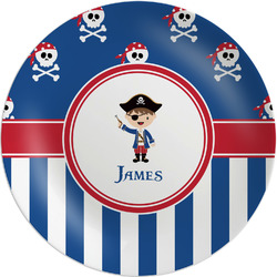 Blue Pirate Melamine Salad Plate - 8" (Personalized)