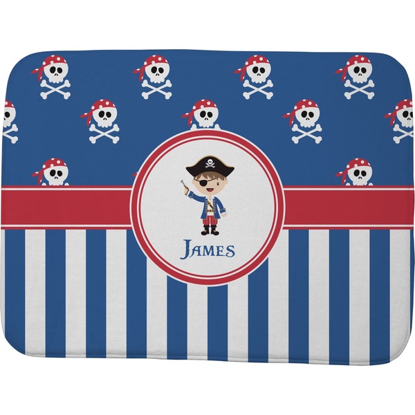 Custom Blue Pirate Memory Foam Bath Mat - 48"x36" (Personalized)
