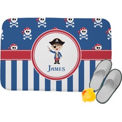 Blue Pirate Memory Foam Bath Mat (Personalized)
