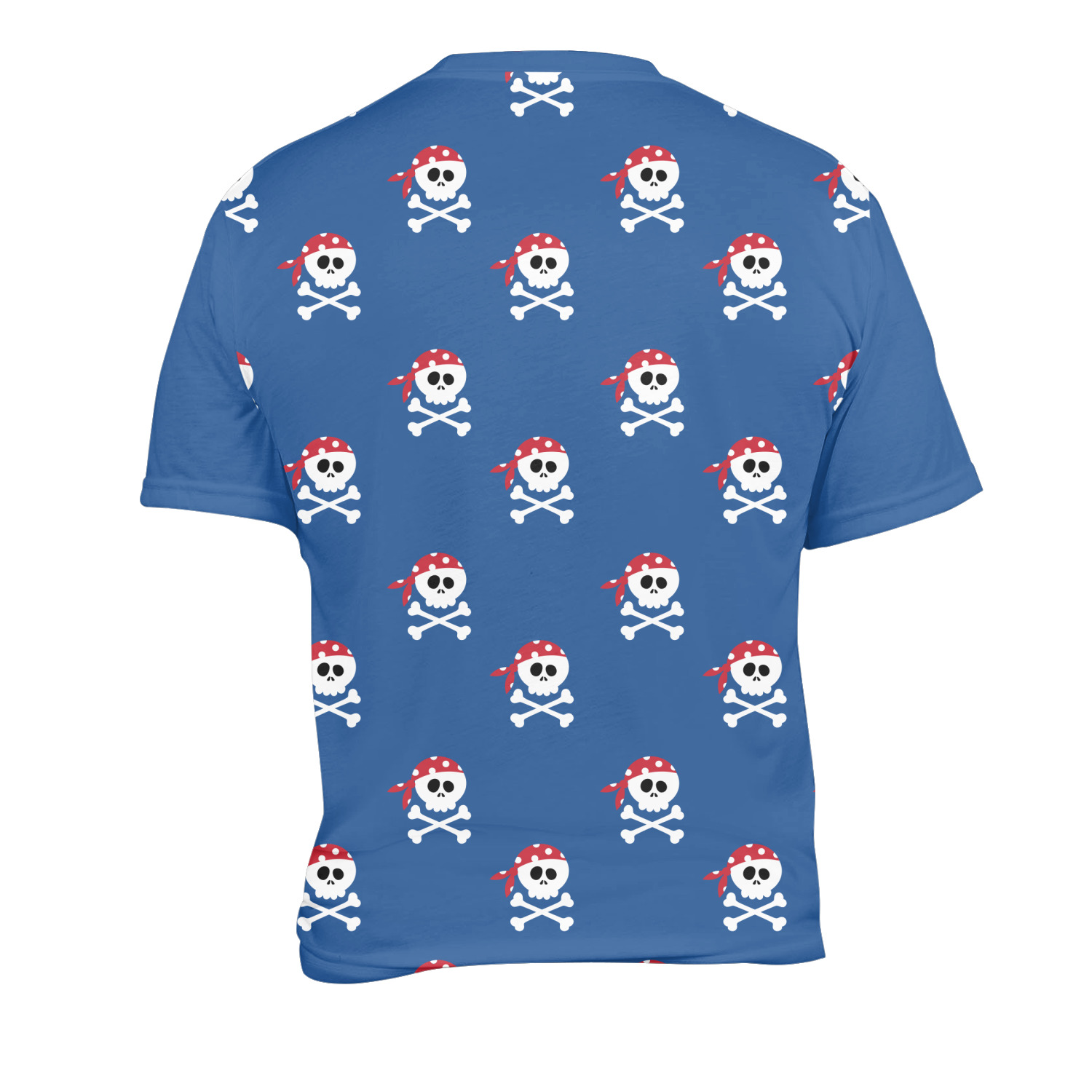 Custom Blue Pirate Men's Crew T-Shirt | YouCustomizeIt