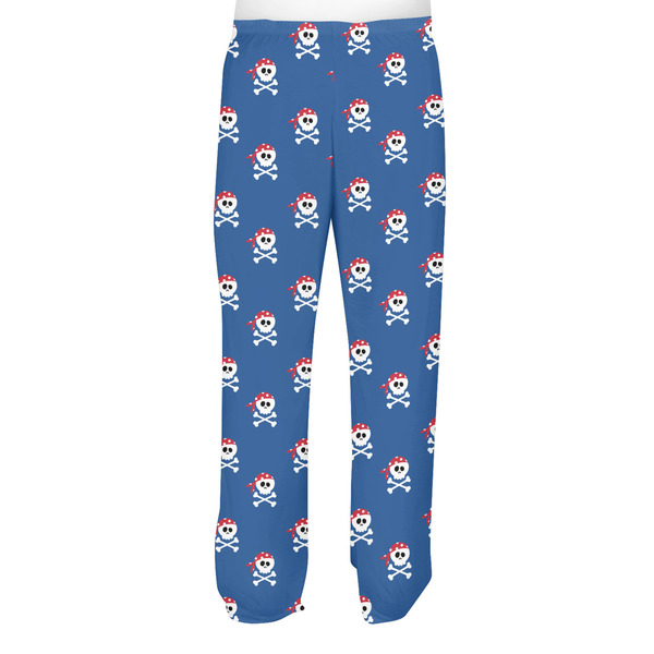 Blue Pirate Men's Pjs Back - on model