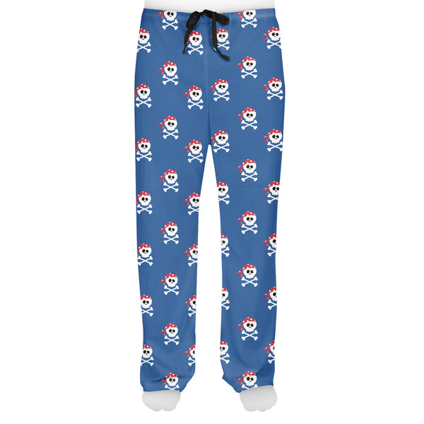 Blue Pirate Men's Pjs Front - on model