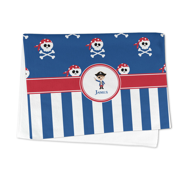 Blue Pirate Microfiber Dish Towel - FOLDED HALF