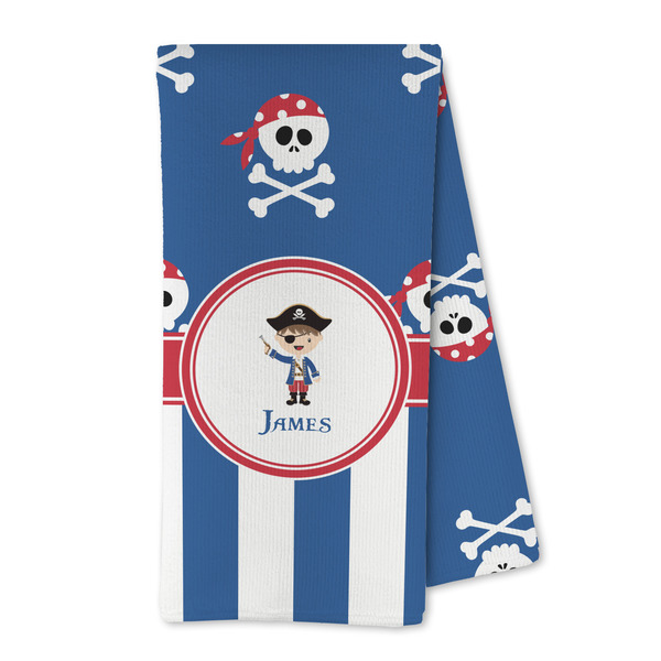 Custom Blue Pirate Kitchen Towel - Microfiber (Personalized)