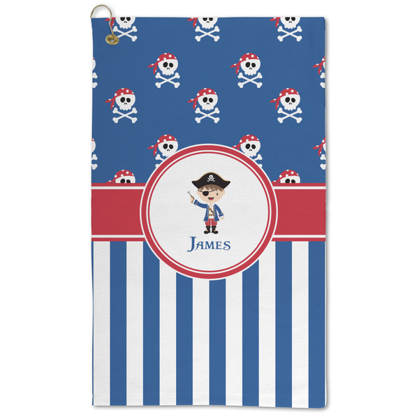Custom Blue Pirate Microfiber Golf Towel (Personalized)