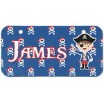 Blue Pirate Mini/Bicycle License Plate (2 Holes) (Personalized)