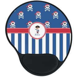 Blue Pirate Mouse Pad with Wrist Support