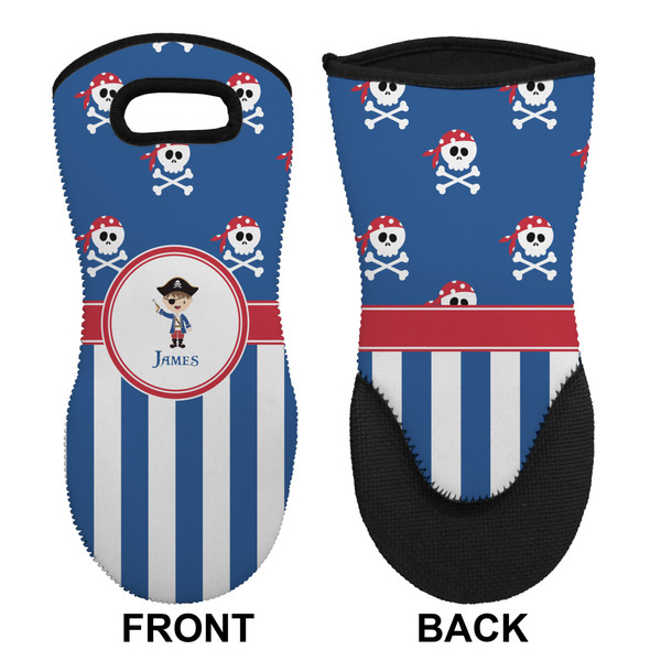 Blue Pirate Neoprene Oven Mitt (Front & Back)