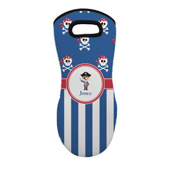 Blue Pirate Neoprene Oven Mitt - Single w/ Name or Text