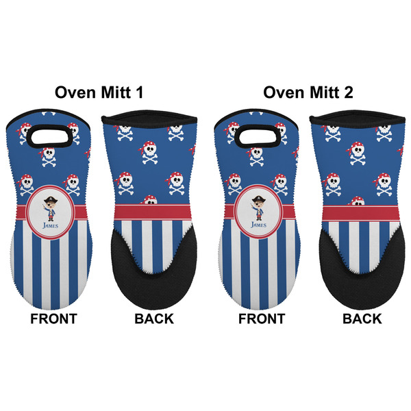 Blue Pirate Neoprene Oven Mitt - Set of 2 - Approval