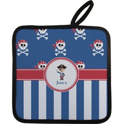 Blue Pirate Pot Holder w/ Name or Text