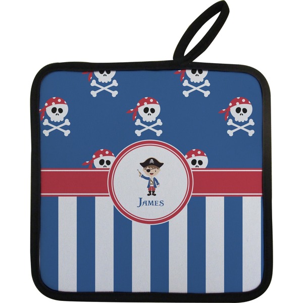 Custom Blue Pirate Pot Holder w/ Name or Text