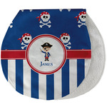 Blue Pirate Burp Pad - Velour w/ Name or Text