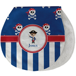 Blue Pirate Burp Pad - Velour w/ Name or Text