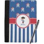 Blue Pirate Notebook Padfolio - Large w/ Name or Text