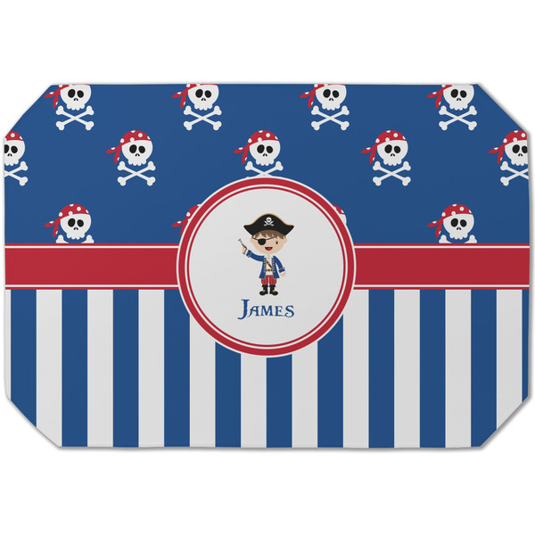 Custom Blue Pirate Dining Table Mat - Octagon (Single-Sided) w/ Name or Text