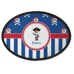 Blue Pirate Iron On Oval Patch w/ Name or Text
