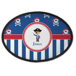 Blue Pirate Iron On Oval Patch w/ Name or Text