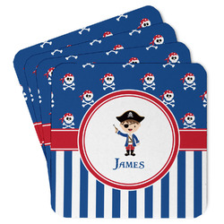 Blue Pirate Paper Coasters (Personalized)