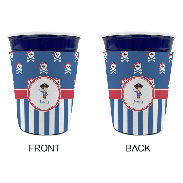 Blue Pirate Party Cup Sleeves - without bottom - Approval