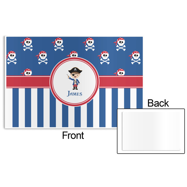 Blue Pirate Disposable Paper Placemat - Front & Back