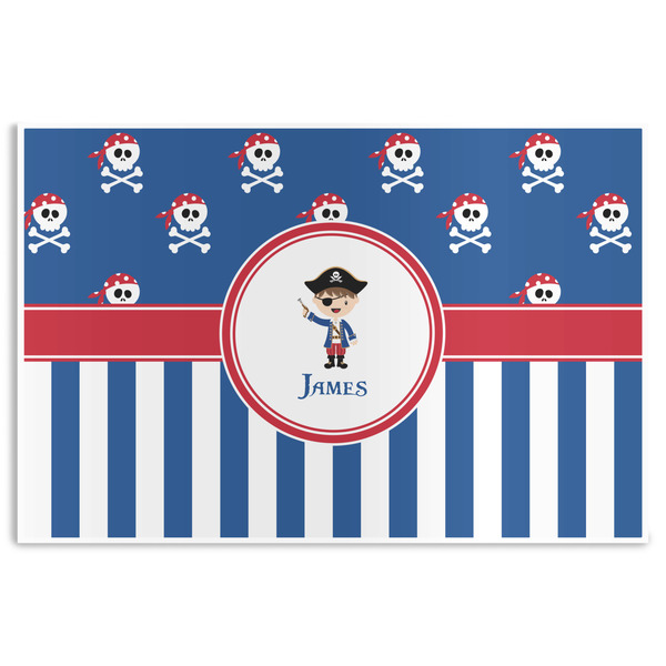 Custom Blue Pirate Disposable Paper Placemats (Personalized)