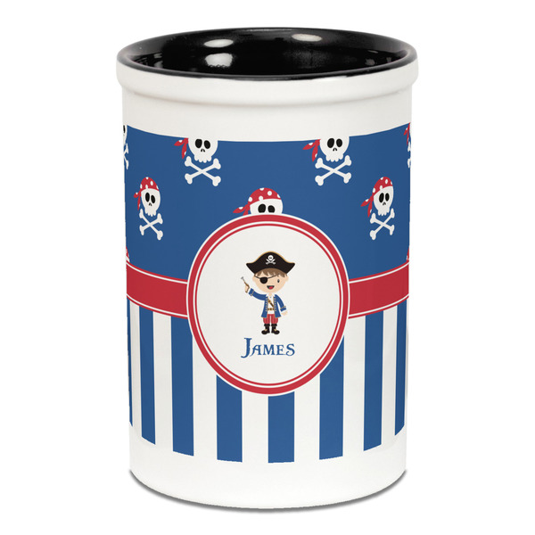 Blue Pirate Pencil Holder - Black