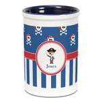 Blue Pirate Ceramic Pencil Holders - Blue