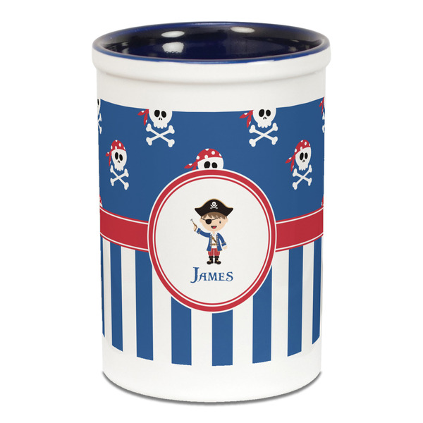 Blue Pirate Pencil Holder - Blue