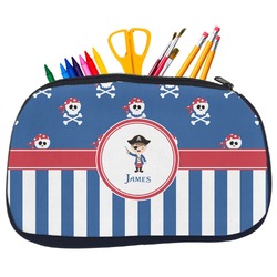 Blue Pirate Neoprene Pencil Case - Medium w/ Name or Text