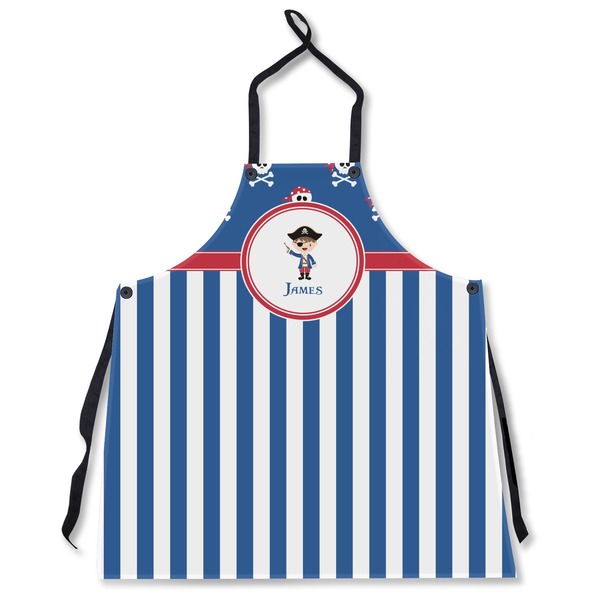 Custom Blue Pirate Apron Without Pockets w/ Name or Text